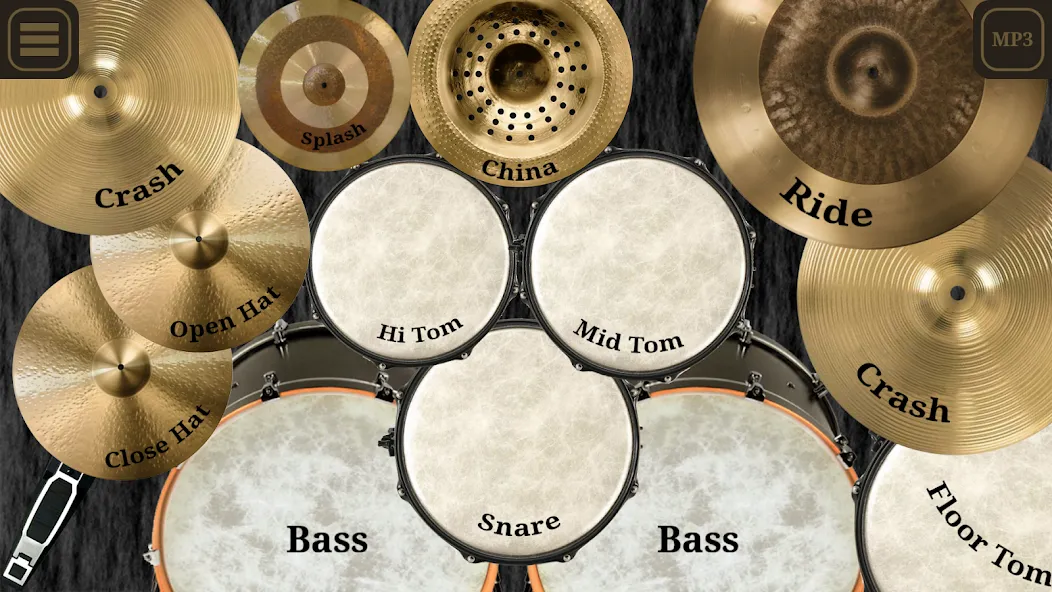 Скачать Drum kit (Drums] free мод — Реалистичные барабаны без рекламы — скриншот 1