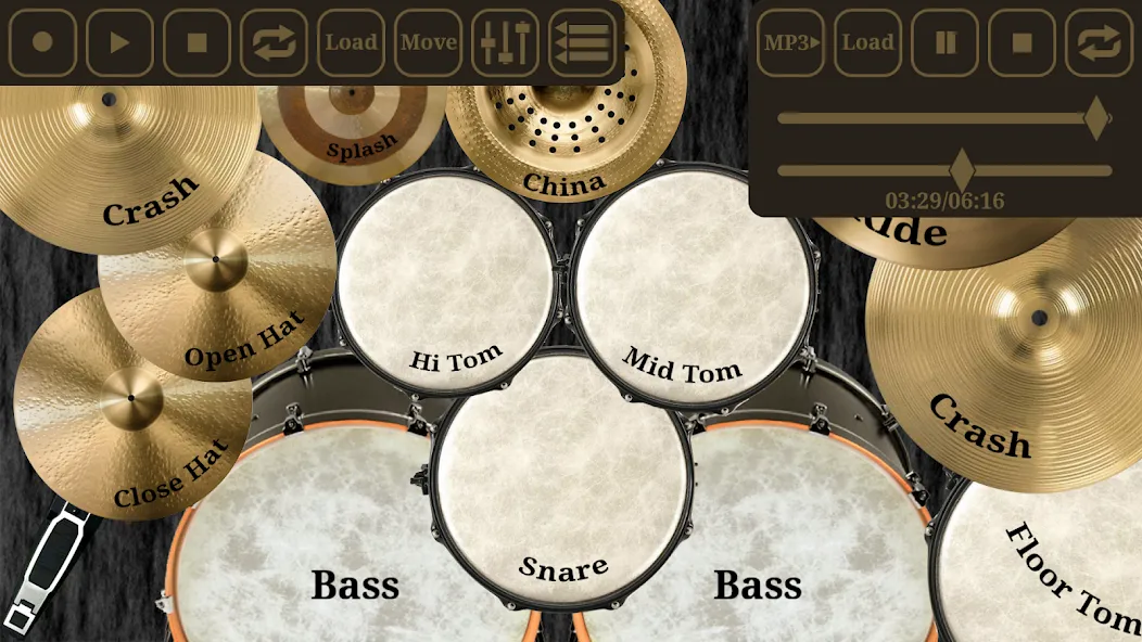 Скачать Drum kit (Drums] free мод — Реалистичные барабаны без рекламы — скриншот 3