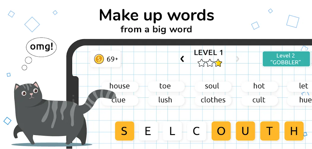 Words in Word — последняя версия с модом (Подсказки доступны без ограничений) — скриншот 4