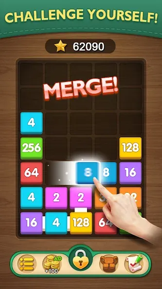 Merge Puzzle - Number Games мод на Андроид: Безлимитные монеты и подсказки — скриншот 2 Merge Puzzle - Number Games мод на Андроид: Безлимитные монеты и подсказки — скриншот 2