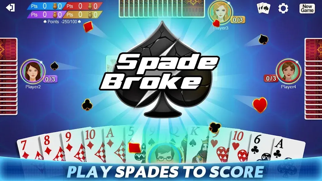 Spades — Безлимитные монеты и подсказки, скачать мод APK — скриншот 3