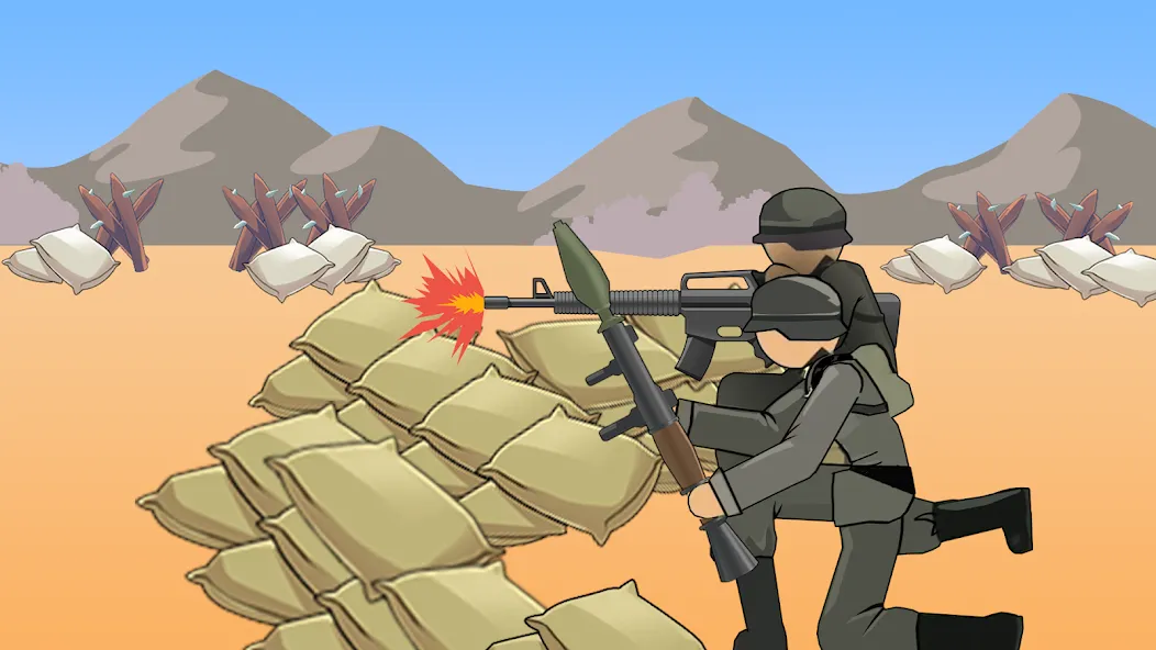 Stickman WW2 взлом на Андроид — Безлимитные деньги и оружие — скриншот 2 Stickman WW2 взлом на Андроид — Безлимитные деньги и оружие — скриншот 2