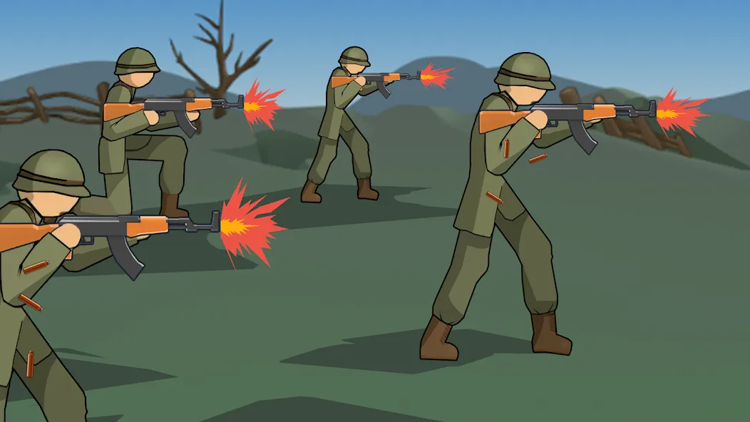 Stickman WW2 взлом на Андроид — Безлимитные деньги и оружие — скриншот 3 Stickman WW2 взлом на Андроид — Безлимитные деньги и оружие — скриншот 3