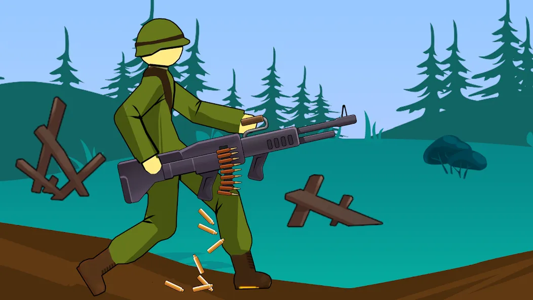 Stickman WW2 взлом на Андроид — Безлимитные деньги и оружие — скриншот 5 Stickman WW2 взлом на Андроид — Безлимитные деньги и оружие — скриншот 5