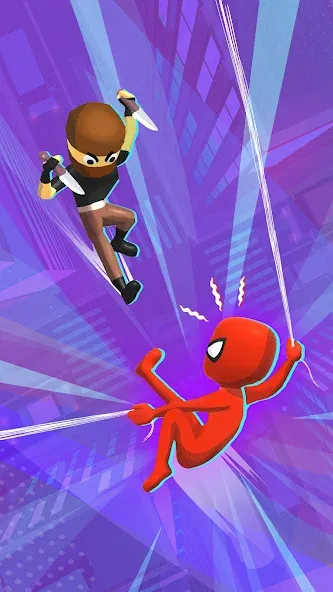 Web Master: Stickman Superhero — последняя версия с модом (Безлимитные деньги и усиленный герой) — скриншот 1 Web Master: Stickman Superhero — последняя версия с модом (Безлимитные деньги и усиленный герой) — скриншот 1