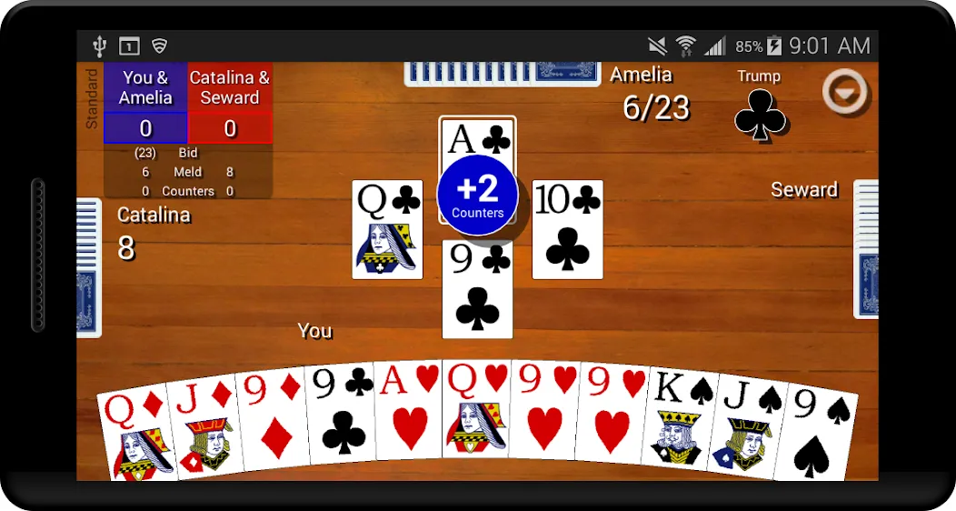 Скачать Pinochle Classic бесплатно — Классическая карточная игра без рекламы — скриншот 1 Скачать Pinochle Classic бесплатно — Классическая карточная игра без рекламы — скриншот 1