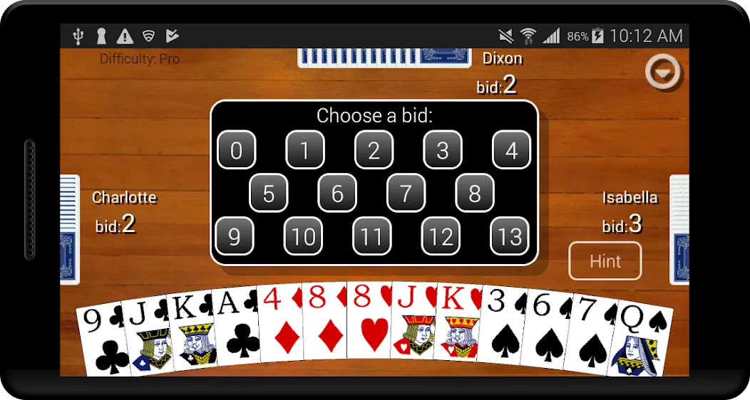 Spades Card Classic взломанный APK — Без рекламы и бесконечные подсказки — скриншот 2