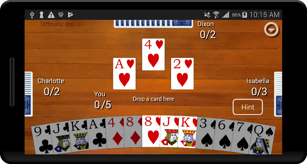 Spades Card Classic взломанный APK — Без рекламы и бесконечные подсказки — скриншот 3