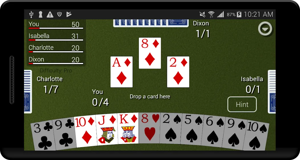 Spades Card Classic взломанный APK — Без рекламы и бесконечные подсказки — скриншот 5