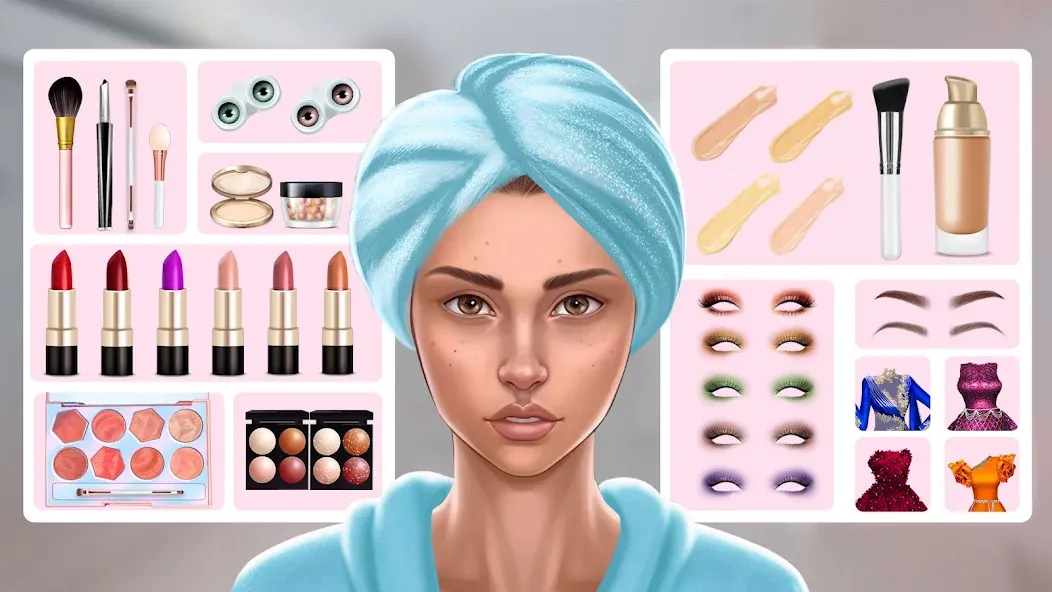 Скачать взлом DIY Makeup: Beauty Makeup Game — Все макияжи и аксессуары открыты — скриншот 4
