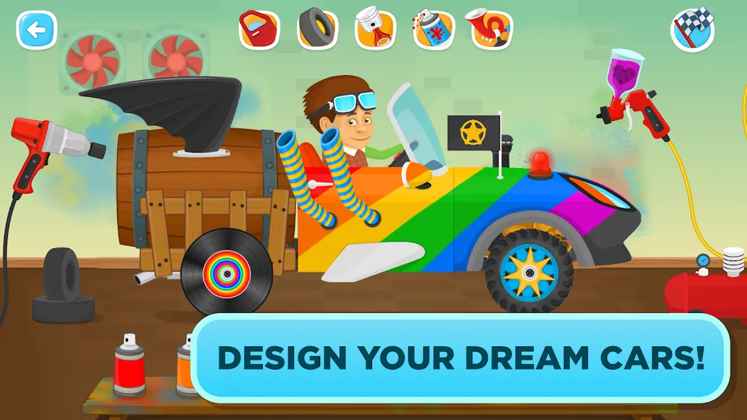 Garage Master - games for kids MOD APK скачать на Андроид — Все машины открыты и много денег — скриншот 3 Garage Master - games for kids MOD APK скачать на Андроид — Все машины открыты и много денег — скриншот 3