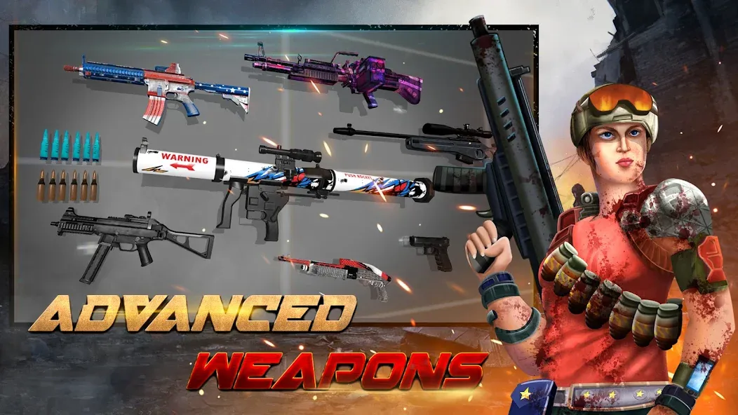 Zombie Hunter - Shooting Game взломанный APK — Безлимитные патроны и улучшения — скриншот 3 Zombie Hunter - Shooting Game взломанный APK — Безлимитные патроны и улучшения — скриншот 3