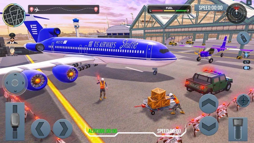 Airplane Simulator Plane Games мод на Андроид: Безлимитные деньги и топливо — скриншот 2