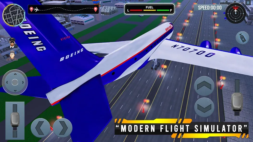 Airplane Simulator Plane Games мод на Андроид: Безлимитные деньги и топливо — скриншот 3