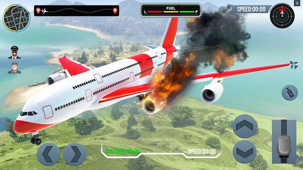 Airplane Simulator Plane Games мод на Андроид: Безлимитные деньги и топливо — скриншот 4