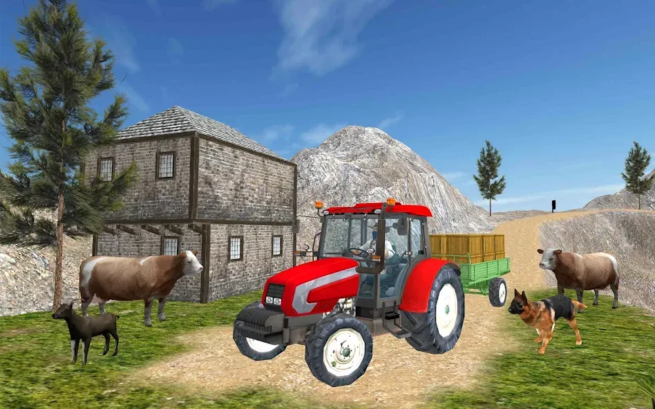 Скачать Tractor Driver 3D Farming Sim на Андроид с модом — Безлимитные деньги и открыта техника — скриншот 1