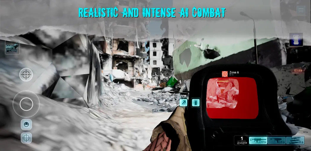Shooter War WW3 CoopValor 2056 взломанный APK — Безлимитные патроны и здоровье — скриншот 3
