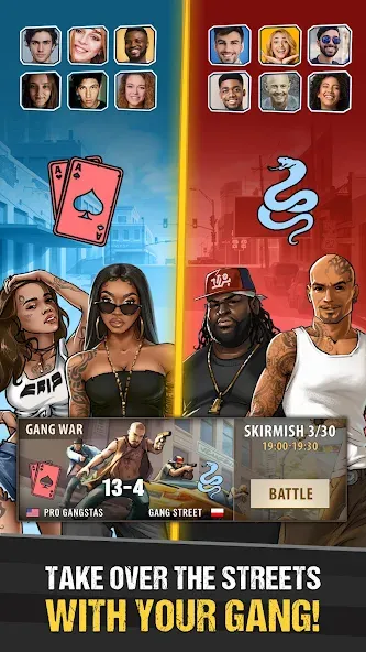 The Gang: Street Mafia Wars на телефон — скачать мод: Безлимитные деньги и оружие — скриншот 3