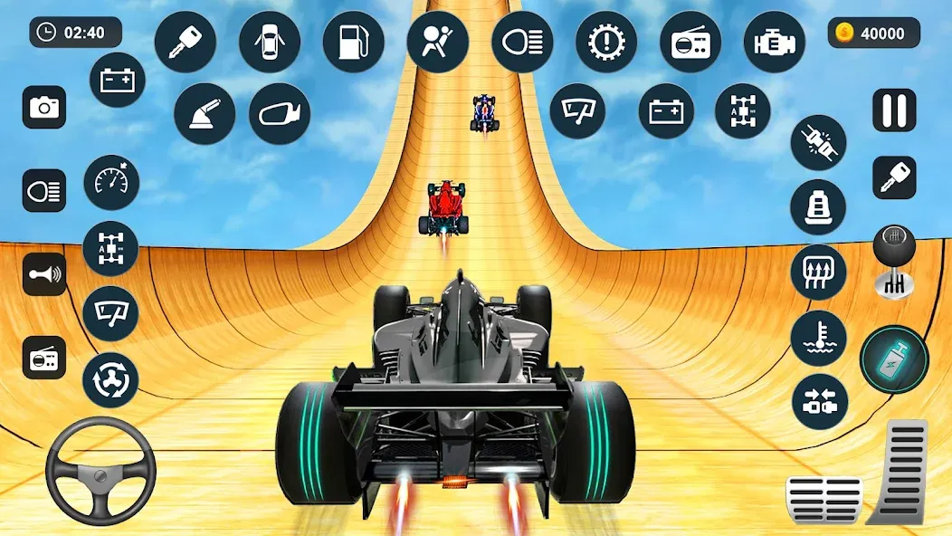 Formula Car Stunt - Car Games бесплатно на Андроид — мод: Безлимитные деньги и все машины открыты — скриншот 2