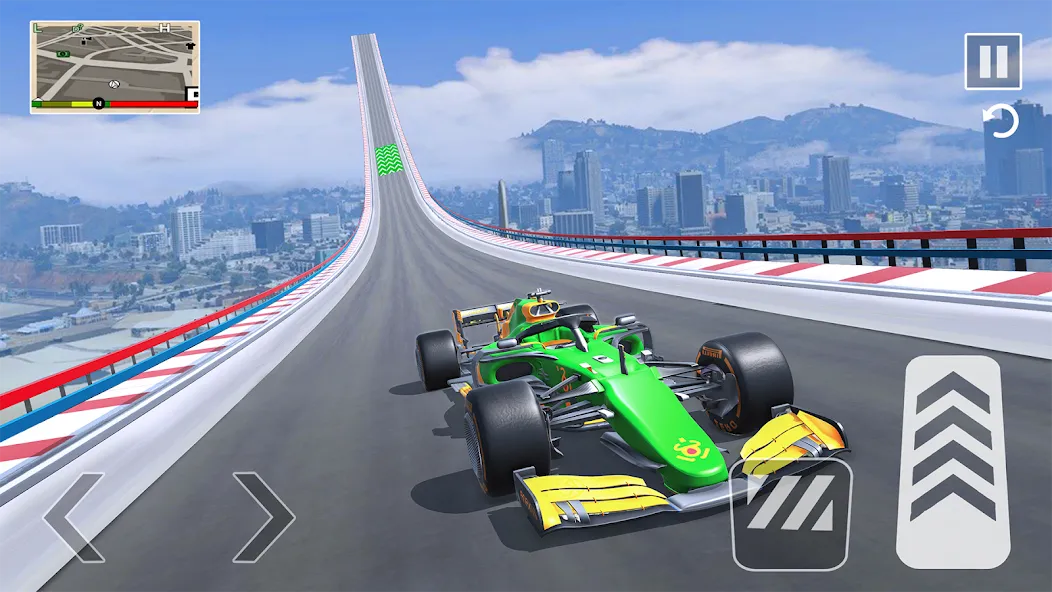 Formula Car Stunt - Car Games бесплатно на Андроид — мод: Безлимитные деньги и все машины открыты — скриншот 4