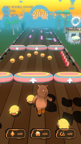 Hippo Dash взлом на Андроид — Безлимитные жизни и ускорение скорости — скриншот 1 Hippo Dash взлом на Андроид — Безлимитные жизни и ускорение скорости — скриншот 1
