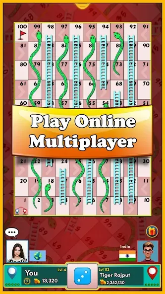 Скачать Snakes and Ladders King на Андроид с модом — Безлимитные монеты и все уровни — скриншот 1
