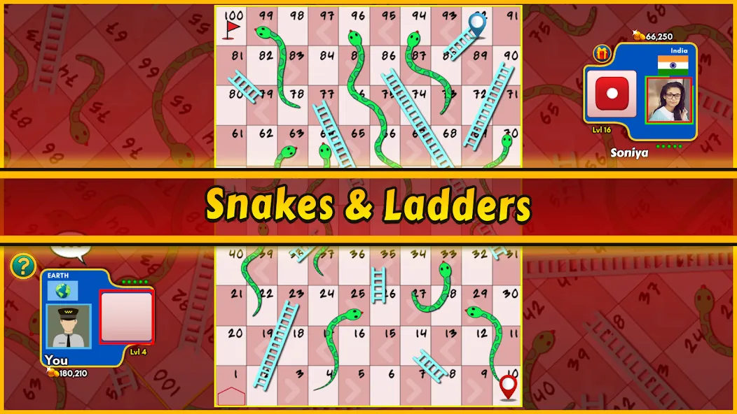 Скачать Snakes and Ladders King на Андроид с модом — Безлимитные монеты и все уровни — скриншот 3