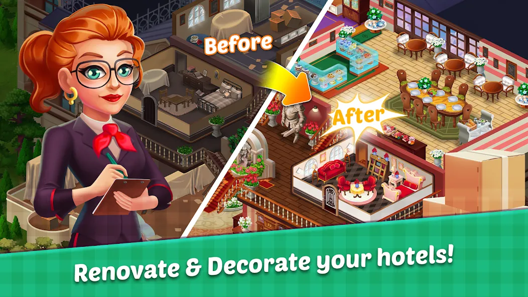 Hotel Madness Grand Hotel взлом APK — Безлимитные деньги и открыты все уровни — скриншот 5 Hotel Madness Grand Hotel взлом APK — Безлимитные деньги и открыты все уровни — скриншот 5