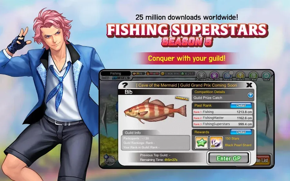 Fishing Superstars MOD APK скачать на Андроид — Много денег и редких рыб — скриншот 2