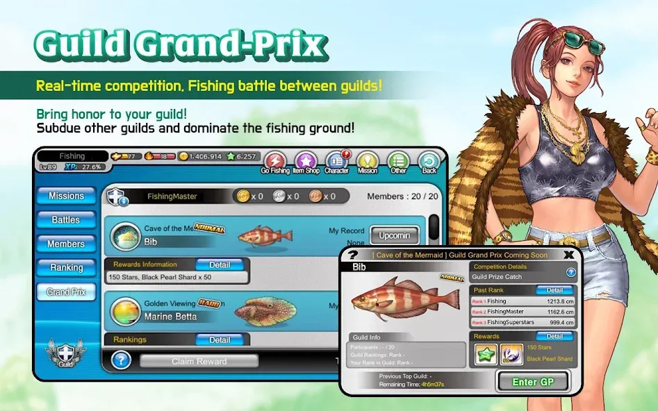 Fishing Superstars MOD APK скачать на Андроид — Много денег и редких рыб — скриншот 3