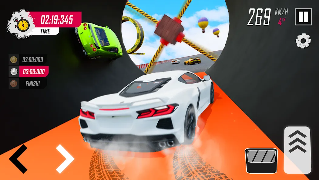 Racing Car Stunt MOD APK скачать на Андроид — Безлимитные деньги и топливо — скриншот 1
