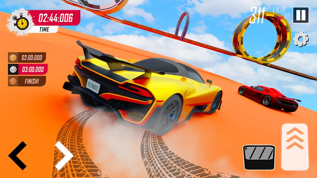 Racing Car Stunt MOD APK скачать на Андроид — Безлимитные деньги и топливо — скриншот 3