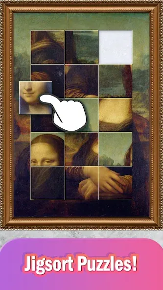 Jigsort Puzzles бесплатно на Андроид — мод: Безлимитные подсказки и открыты все уровни — скриншот 1 Jigsort Puzzles бесплатно на Андроид — мод: Безлимитные подсказки и открыты все уровни — скриншот 1