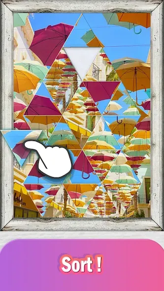 Jigsort Puzzles бесплатно на Андроид — мод: Безлимитные подсказки и открыты все уровни — скриншот 2 Jigsort Puzzles бесплатно на Андроид — мод: Безлимитные подсказки и открыты все уровни — скриншот 2
