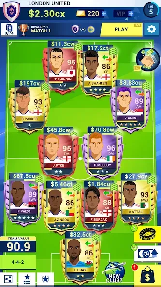 Idle Eleven - Soccer tycoon взлом APK — Безлимитные деньги и все команды — скриншот 1 Idle Eleven - Soccer tycoon взлом APK — Безлимитные деньги и все команды — скриншот 1