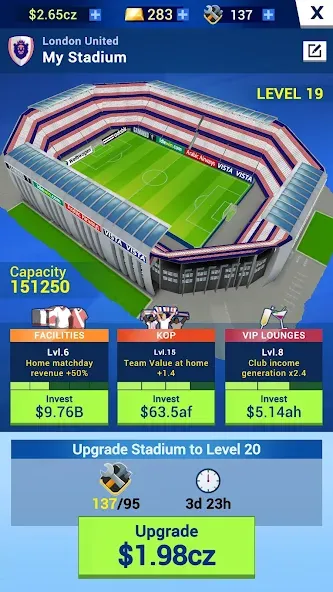 Idle Eleven - Soccer tycoon взлом APK — Безлимитные деньги и все команды — скриншот 3 Idle Eleven - Soccer tycoon взлом APK — Безлимитные деньги и все команды — скриншот 3