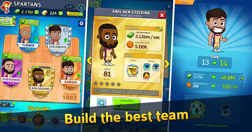 Idle Five Basketball tycoon мод на Андроид: Безлимитные деньги и открыты все уровни — скриншот 2