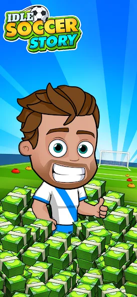 Idle Soccer Story - Tycoon RPG бесплатно на Андроид — мод: Безлимитные деньги и энергия — скриншот 1