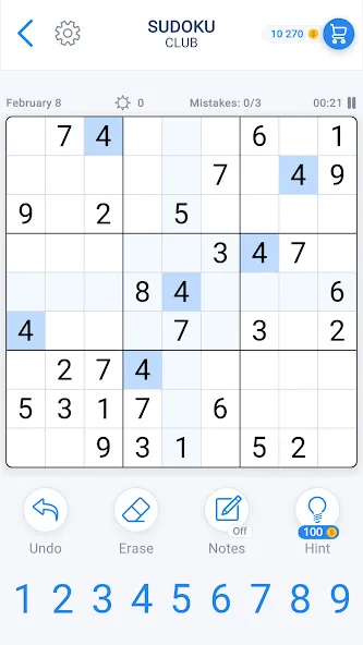 Sudoku Game - Daily Puzzles взлом APK — Без рекламы и подсказки доступны — скриншот 1 Sudoku Game - Daily Puzzles взлом APK — Без рекламы и подсказки доступны — скриншот 1