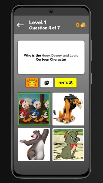 Guess Cartoon Character Quiz MOD APK: Открыты все персонажи и уровни — скриншот 4 Guess Cartoon Character Quiz MOD APK: Открыты все персонажи и уровни — скриншот 4