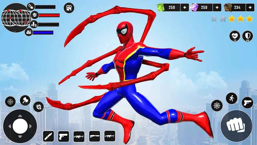 Miami Superhero: Spider Games MOD APK скачать на Андроид — Безлимитные деньги и суперспособности — скриншот 1