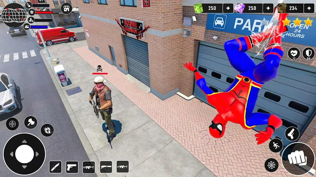 Miami Superhero: Spider Games MOD APK скачать на Андроид — Безлимитные деньги и суперспособности — скриншот 3