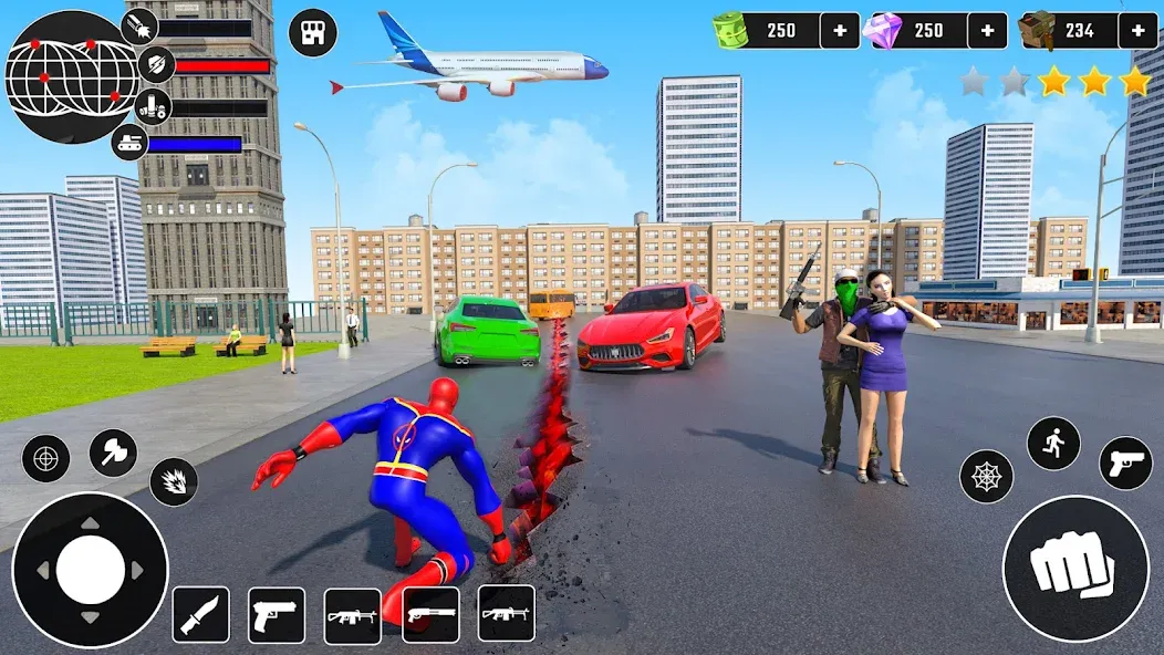 Miami Superhero: Spider Games MOD APK скачать на Андроид — Безлимитные деньги и суперспособности — скриншот 4