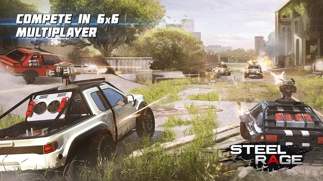 Скачать Steel Rage: Mech Cars PvP War на Андроид с модом — Безлимитные деньги и все машины — скриншот 1 Скачать Steel Rage: Mech Cars PvP War на Андроид с модом — Безлимитные деньги и все машины — скриншот 1