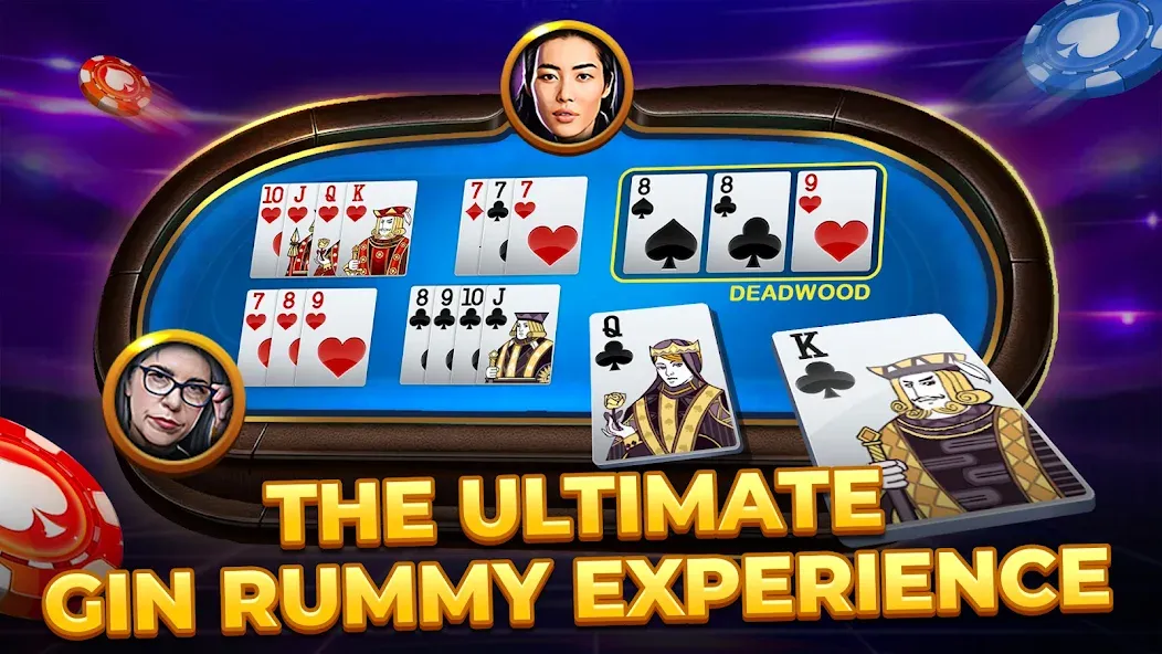 Скачать мод Gin Rummy - Card Game — Безлимитные монеты и подсказки — скриншот 2 Скачать мод Gin Rummy - Card Game — Безлимитные монеты и подсказки — скриншот 2