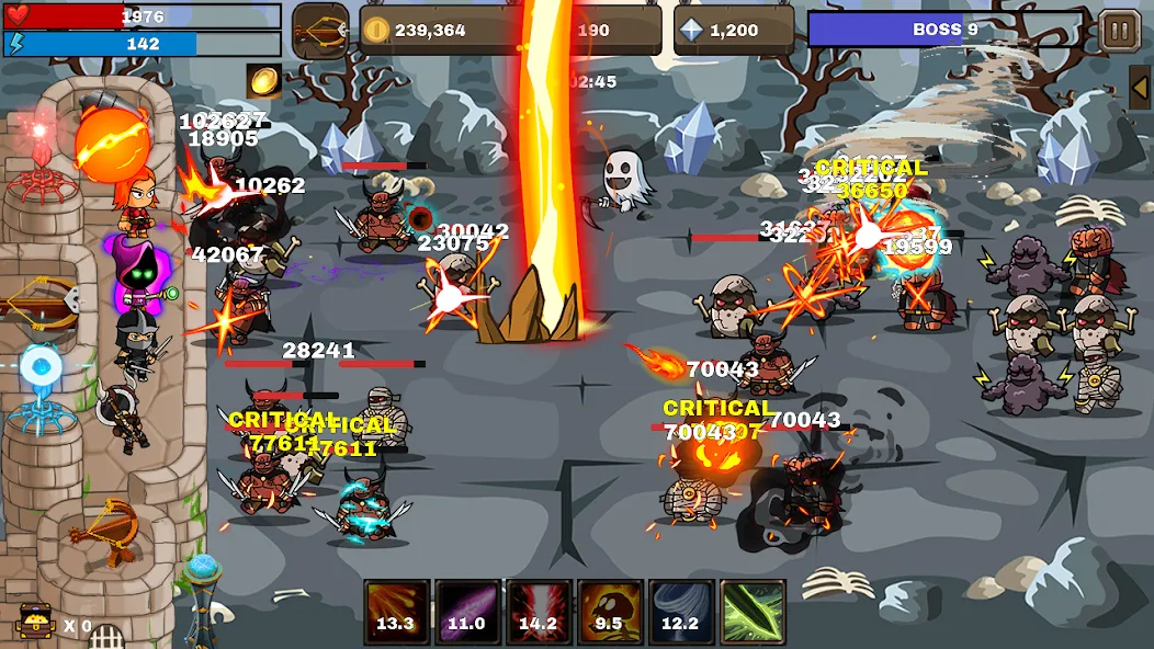 Final Castle Defence:Idle RPG — скачать мод: Безлимитные деньги и усиленная защита замка — скриншот 1