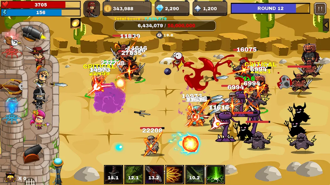 Final Castle Defence:Idle RPG — скачать мод: Безлимитные деньги и усиленная защита замка — скриншот 2