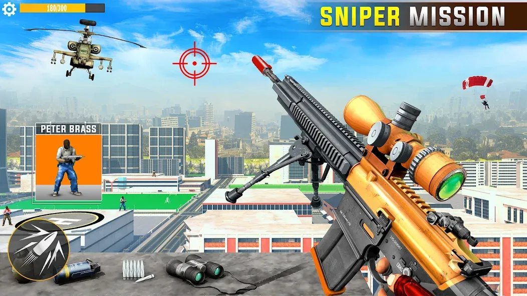 Мод Banduk Game - Sniper Gun Games — Безлимитные патроны и улучшенное оружие, скачать APK — скриншот 2