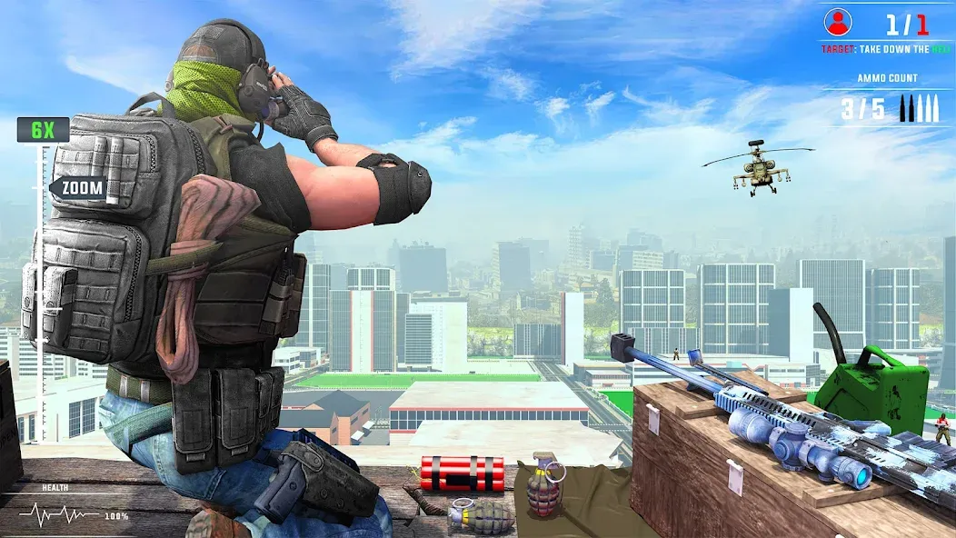 Мод Banduk Game - Sniper Gun Games — Безлимитные патроны и улучшенное оружие, скачать APK — скриншот 4