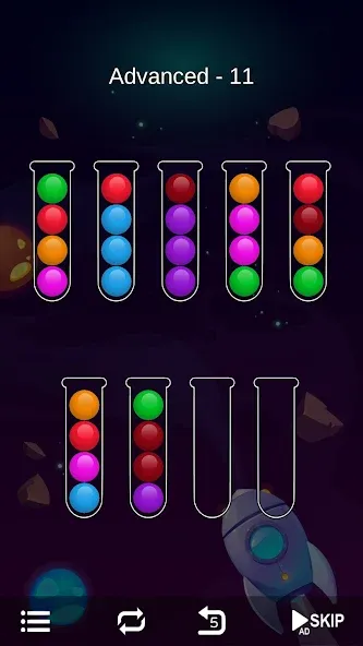 Ball Sort - Bubble Sort Puzzle взлом на Андроид — Без рекламы и все уровни открыты — скриншот 5 Ball Sort - Bubble Sort Puzzle взлом на Андроид — Без рекламы и все уровни открыты — скриншот 5